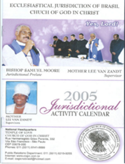 Picture of ECCLESIASTICAL JURISDICTION OF BRASIL CHURCH OF GOD IN CHRIST 2005 JURISDICTIONAL ACTIVITY CALENDAR